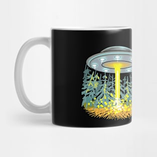 Flying saucer landing Mug